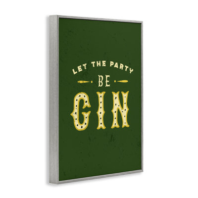 Let Party Be Gin Pun  Framed Giclee Art by The Whiskey Ginger bk-072