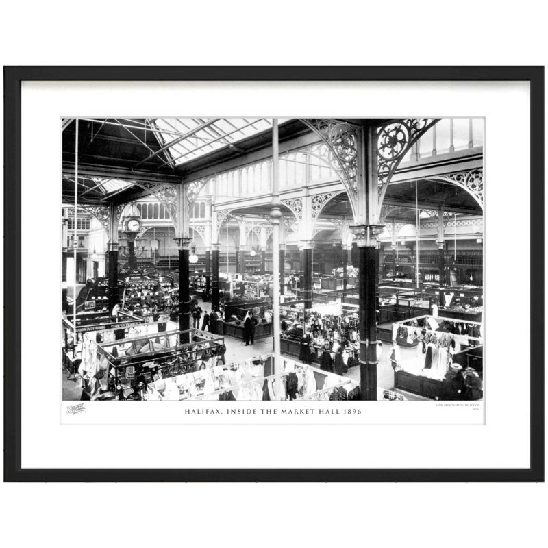 Halifax, Inside The Market Hall 1896 - Single Picture Frame Print, 60cm H x 80cm W x 2.3cm D