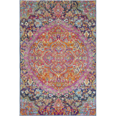 Tapis oriental grenat / orange brûlé Adelia
