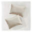 Ensemble de couvre-lit réversible en microfibre 3 pièces - Taille double / grand crème, literie hypoallergénique surdimensionnée avec 2 taies décoratives assorties, lavable en machine-122647697-122647698