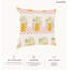 Housse de coussin floral en polyester