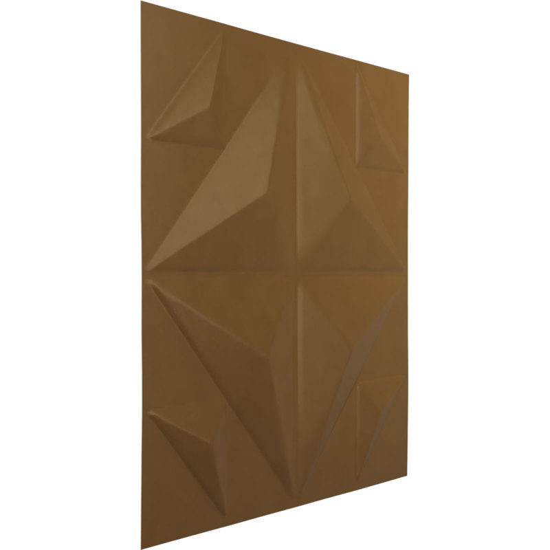 Panneau mural décoratif 3D en cristal EnduraWall l 19 5/8 po x H 19 5/8 po (couvre 2,67 pieds carrés), Ruée vers l'or