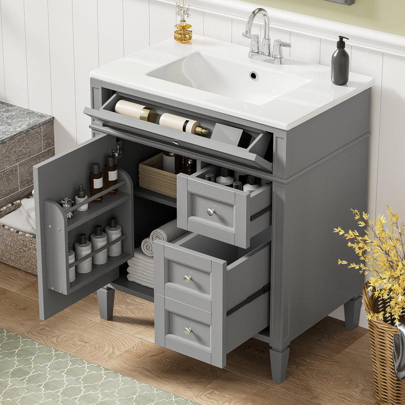 Meuble-lavabo de 30 po avec lavabo supérieur