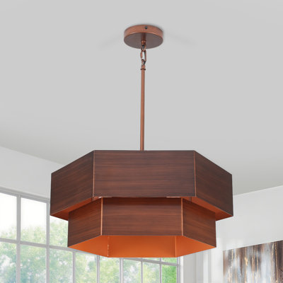 4-Light Dimmable Drum Chandelier