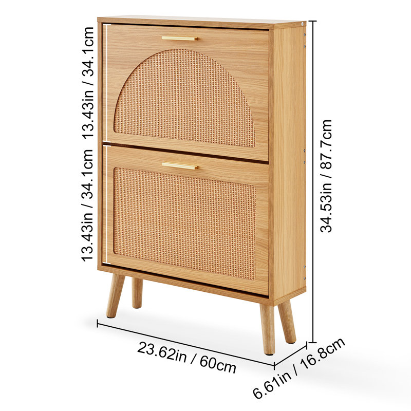 8 Pair Shoe Storage Cabinet