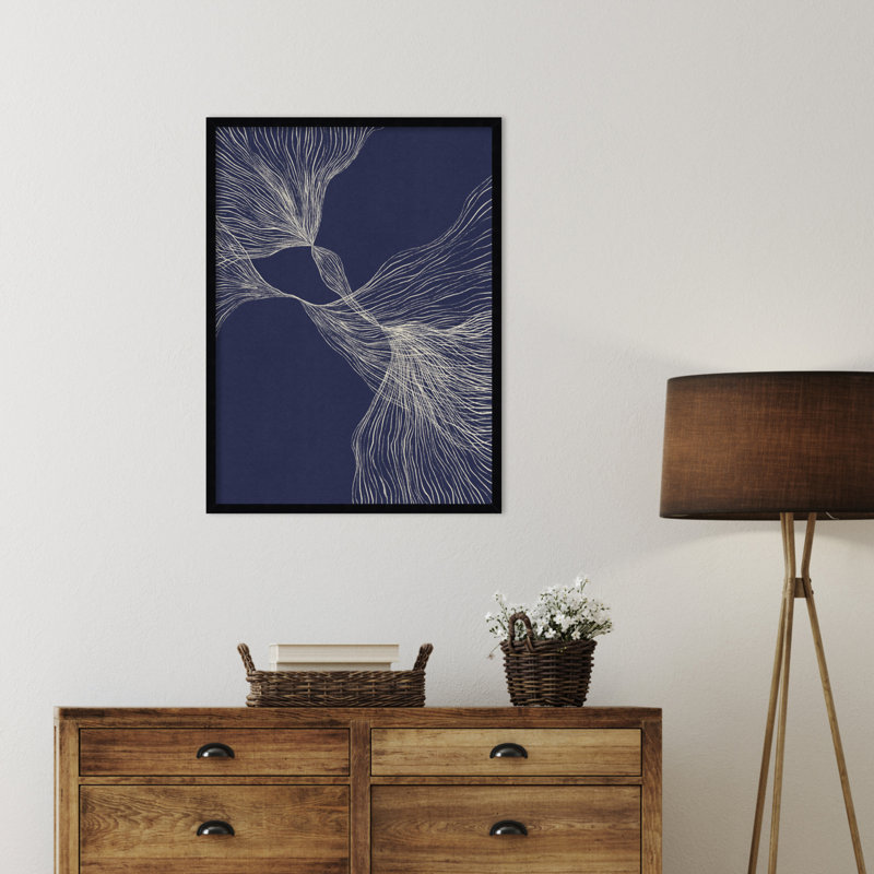 Interaction 1 encadrée sur papier par Alisa Galitsyna, Noir, H 33 po x l 25 po x P 1 po