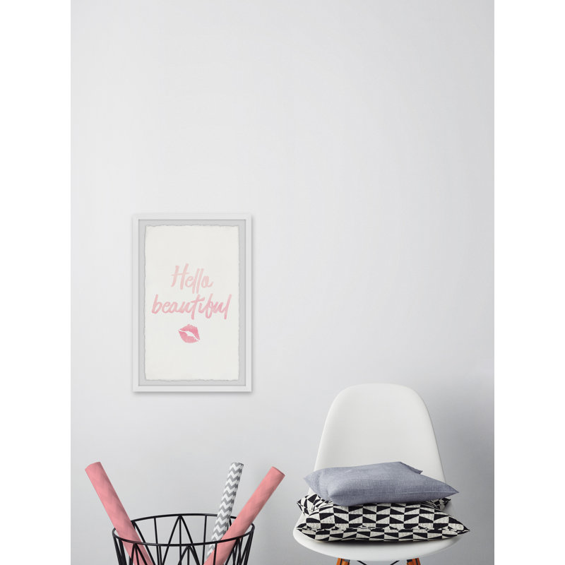 Hello beautiful-impression d’art textuel sur papier, H 30 po x l 20 po x P 1,5 po