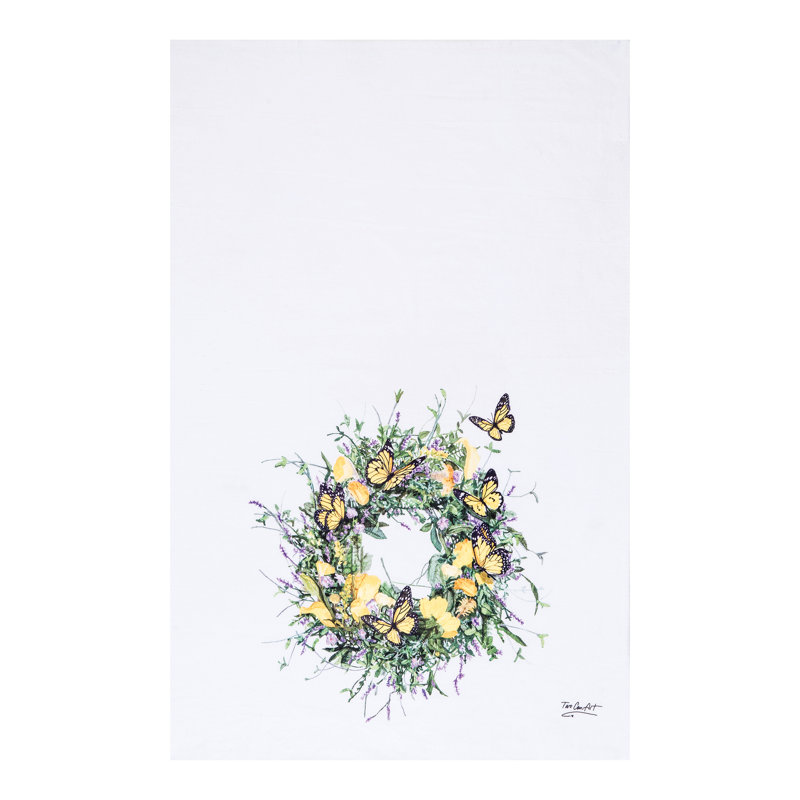 Butterfly Wreath Towel