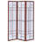 Colby White and Brown Red 3-Panel Folding Floor Screen