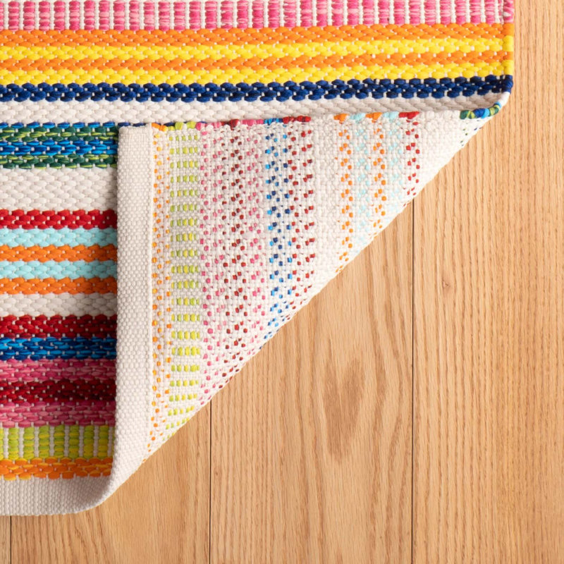 Bright Stripe Handwoven Indoor/Outdoor Rug, Rectangle 8'6" x 11'6"