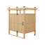 Cabine de douche d'extérieur en bois de cèdre avec porte verrouillable H 84 po x l 82 po x P 52 po - écran d'intimité en bois naturel pour piscine de jardin