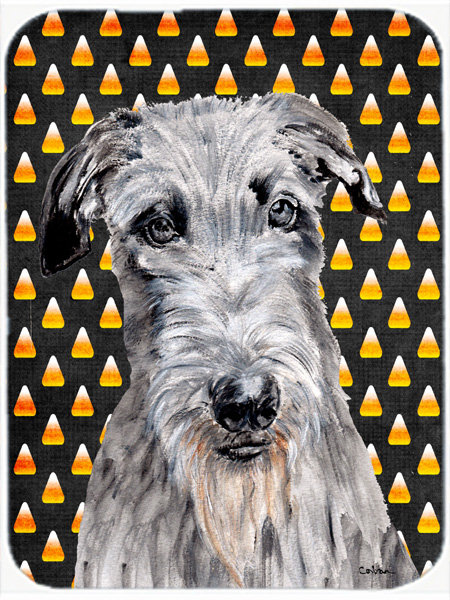 Planche à découper en verre deerhound écossais caroline Halloween Candy Corn