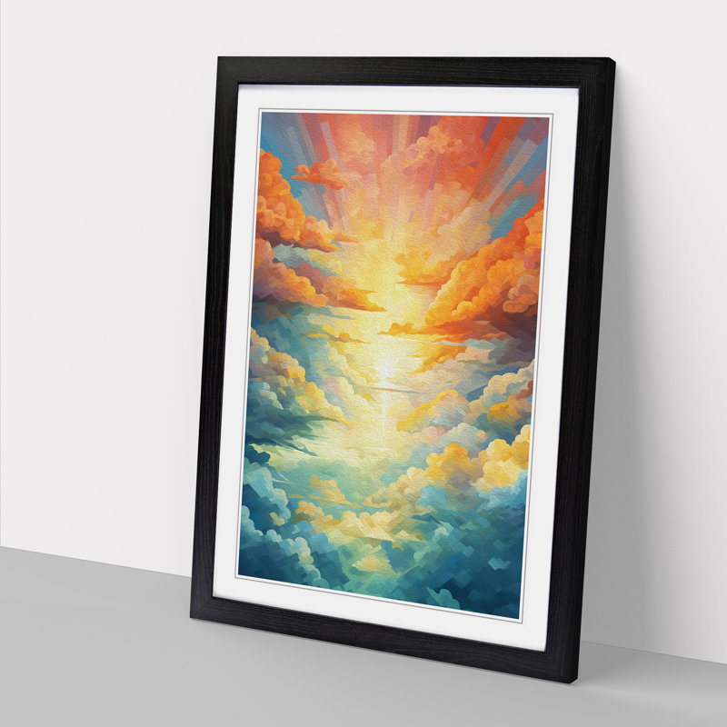 Single Picture Frame Print on Wood, 34cm H x 25cm W, Black Framed