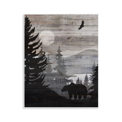 Plaque murale Rustic Woodland Evening, design par Susan Arnot