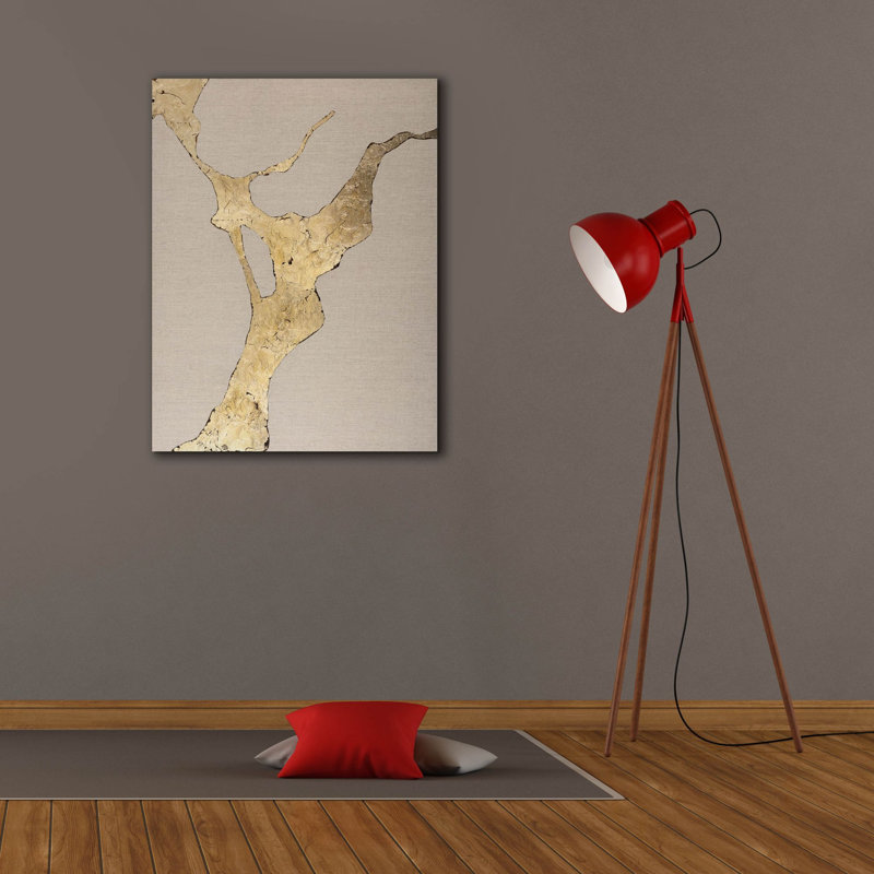 Toile épique Graffiti «Faultline Gold» par Design Fabrikken, 26 po x 34 po, H 34 po x l 26 po