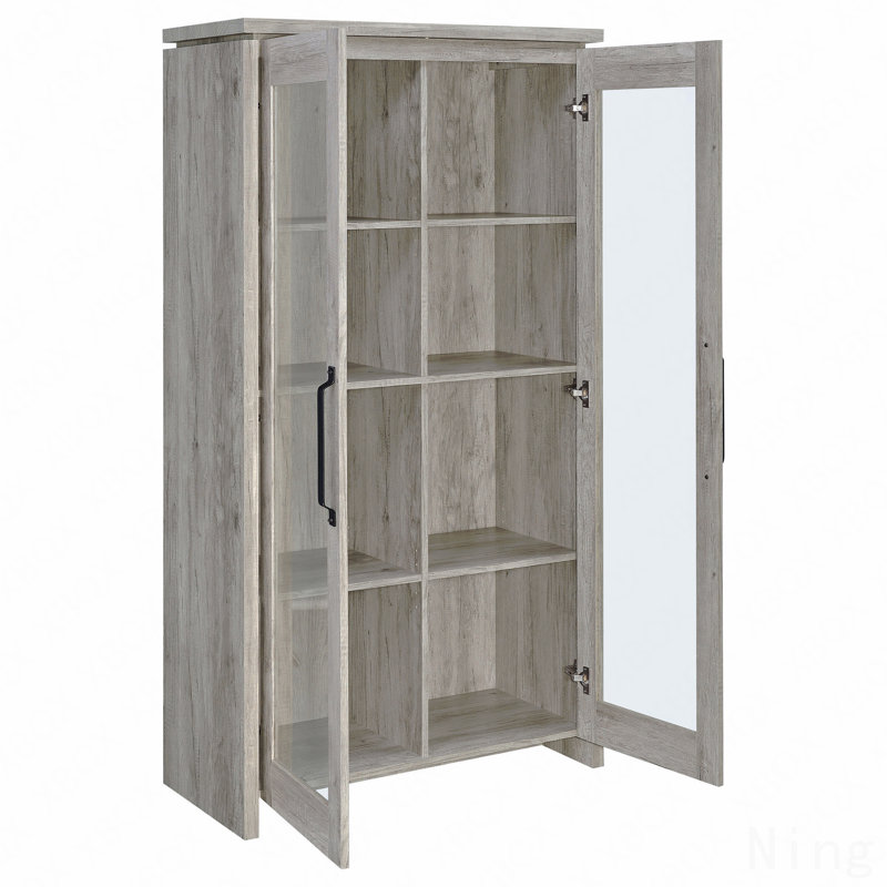 Armoire haute 2 portes en bois d'ingénierie