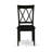 3 Piece Kitchen Table Set for Small Spaces Contains a Round Dining Room Table with Dropleaf and 2 Solid Wood Seat Chairs, Black-412267406-412267404-412267395