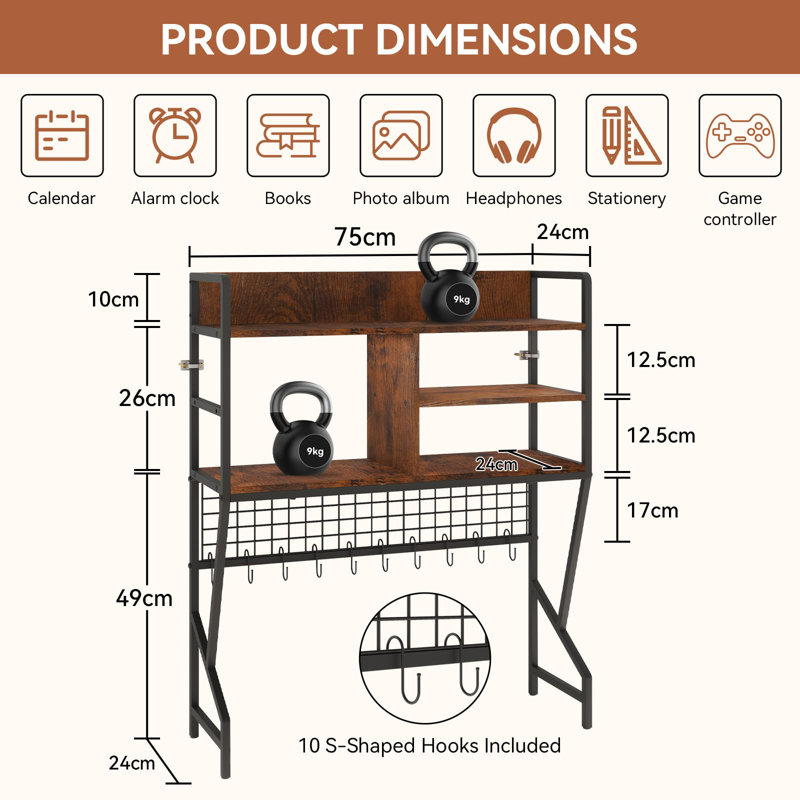 Manufactured Wood Desk Organiser