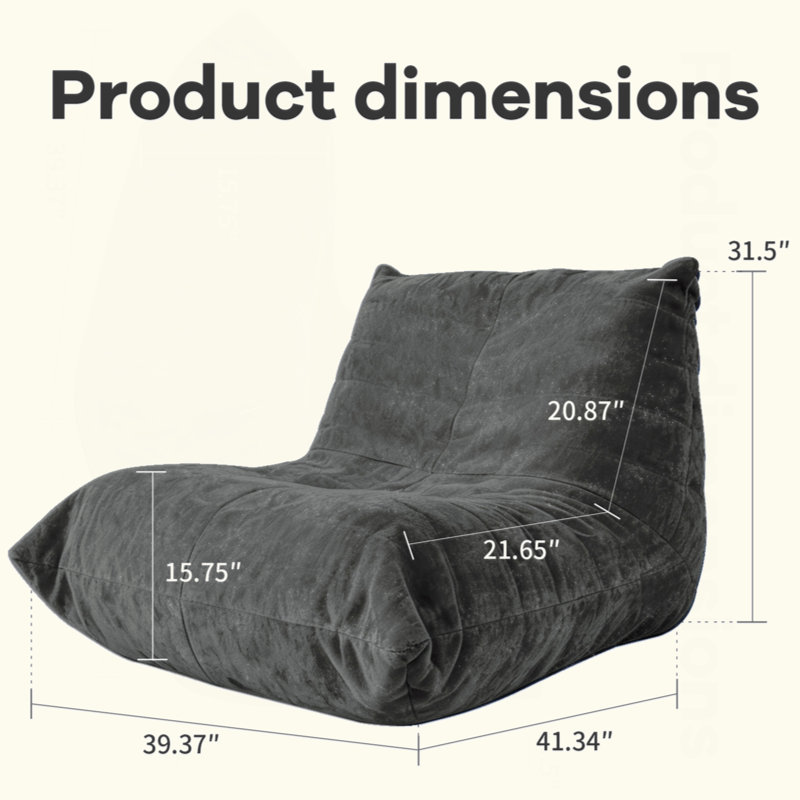 Fauteuil à billes ergonomique avec support pour le corps à 5 positions, Tissu gris chaleureux