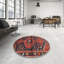 Tapis oriental rouge / rouille / bleus / brun / vert-1947827307