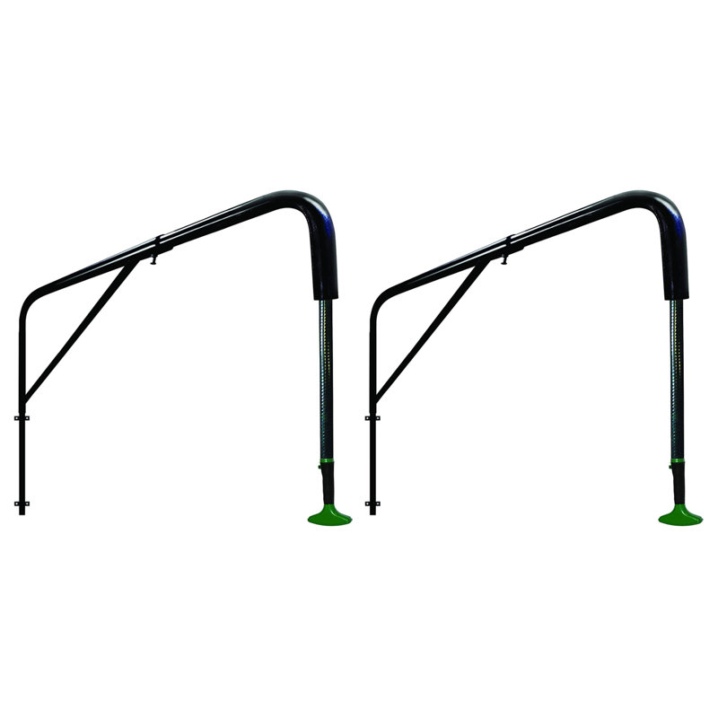 6.5 in. H Solar Powered Temperature Controlled Portable Steel Wall Mounted Outdoor Shower with Detachable Shower Head and Footwash Spout and Duckboard