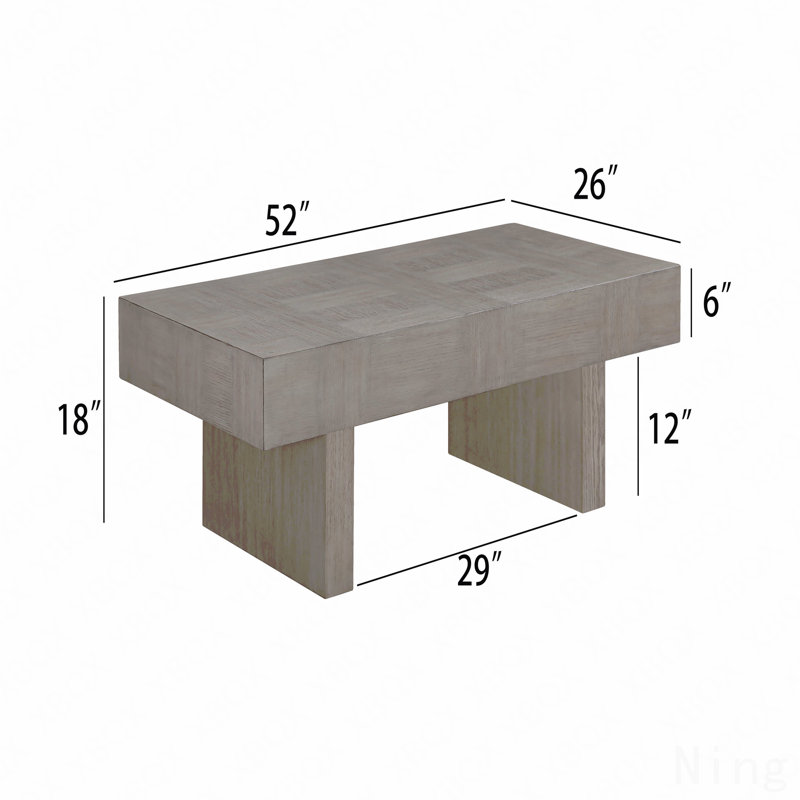 Mobilier de salon 3 pièces en bois gris