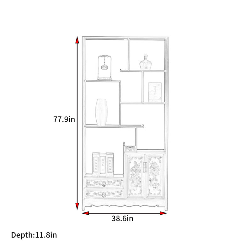Nouvelle bibliothèque de style simple rétro chinois