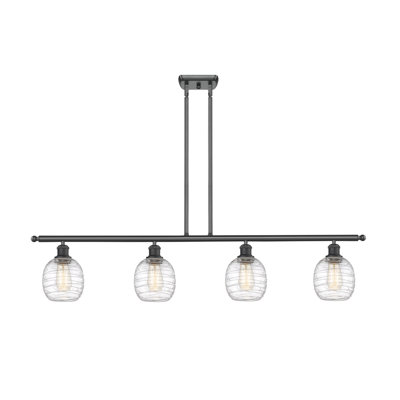 Luminaire suspendu linéaire à 4 lumières pour îlot de cuisine Carlucci
