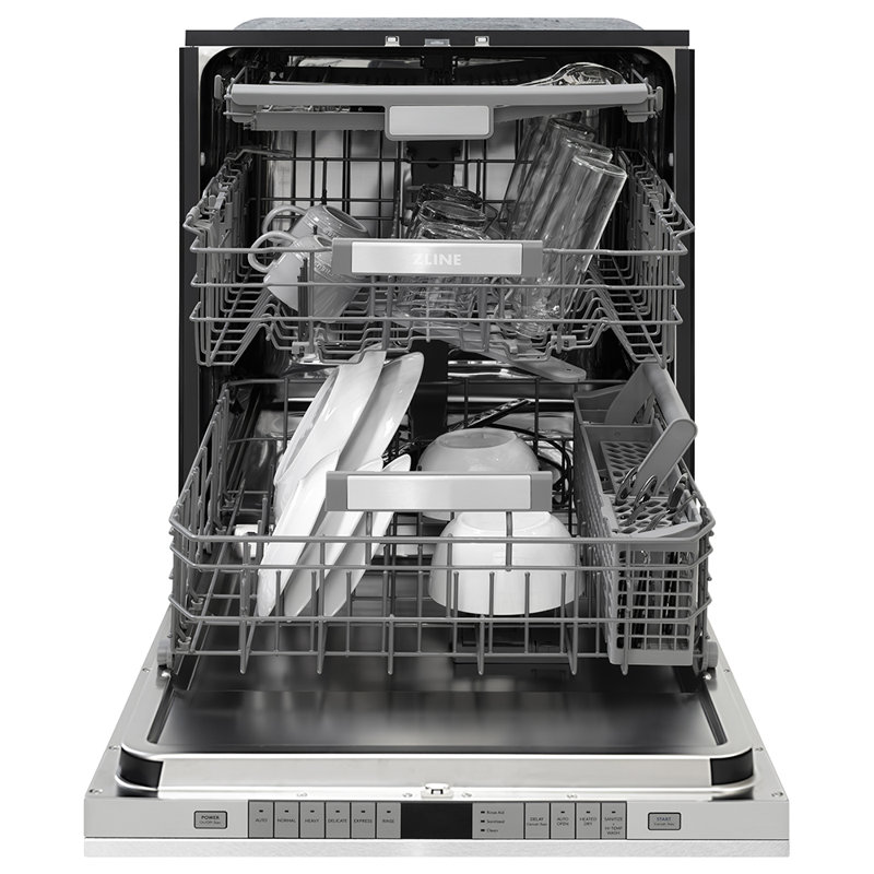 ZLINE Autograph Edition 24" Touch Control Tall Tub Dishwasher in Fingerprint Resistant Stainless Steel, Black