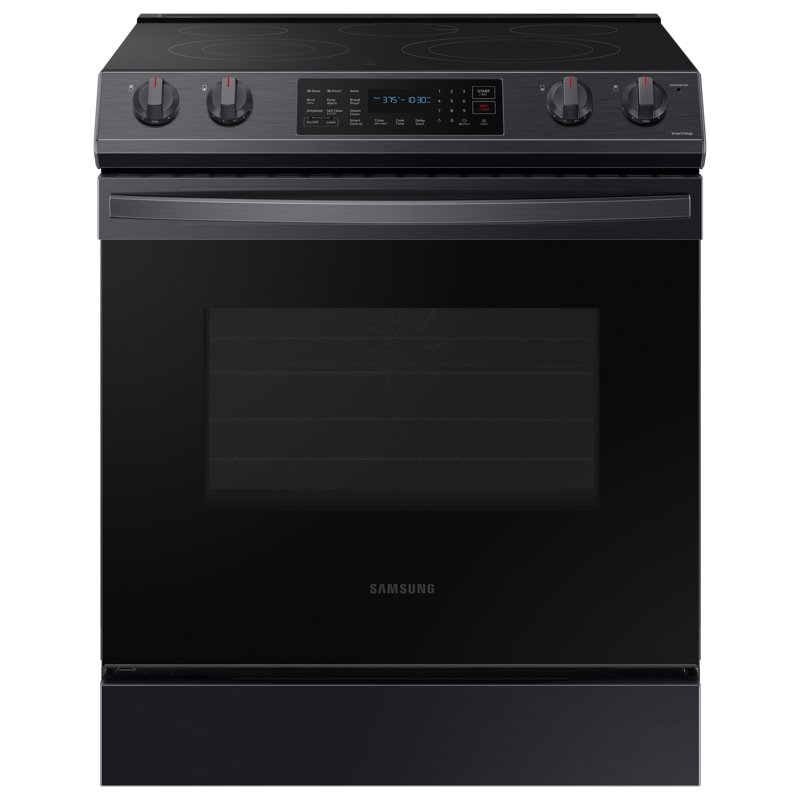 Cuisinière électrique 30 po 6,3 pi³, Acier inoxydable noir