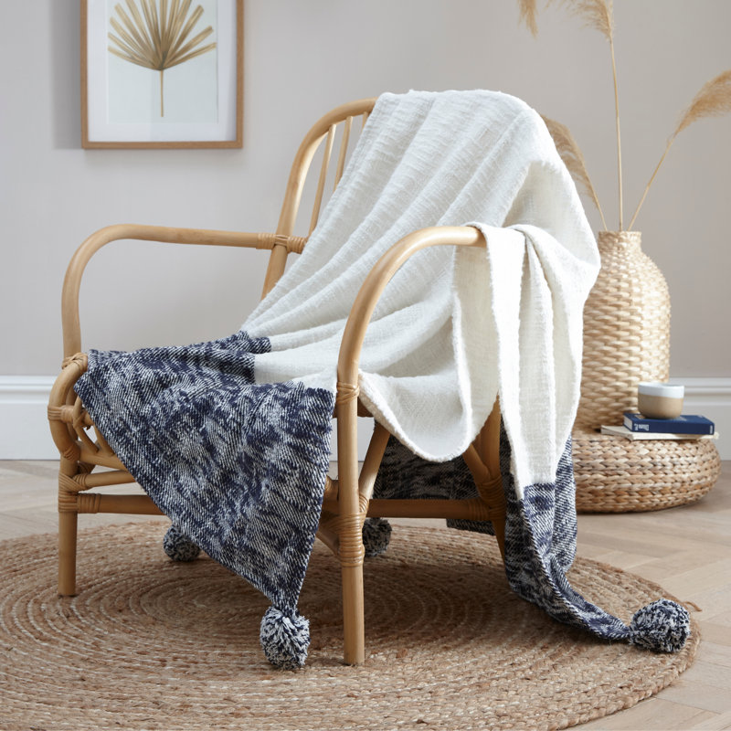 Frenchboro Throw Blanket, W125 x L150cm, Navy Blue