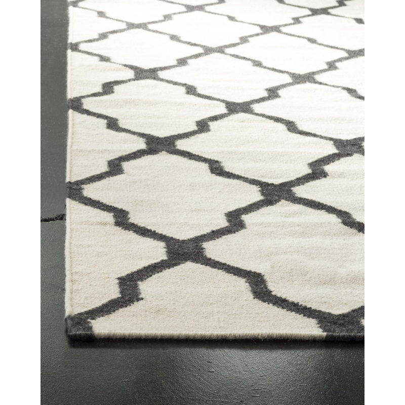 Seraphin Geometric Wool Hand Woven Area Rug, Rectangle 152 x 244 cm