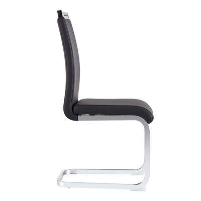 Ensemble de salle à manger 9 pièces rectangulaire moderne en verre trempé 71 po avec chaises en porte-à-faux en similicuir 9 pièces