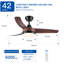 Ventilateur de plafond 42 po YUHAO Farmhouse