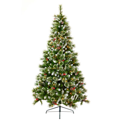 6ft Pre-lit Sugar Pine Artificial Christmas Tree With Stand