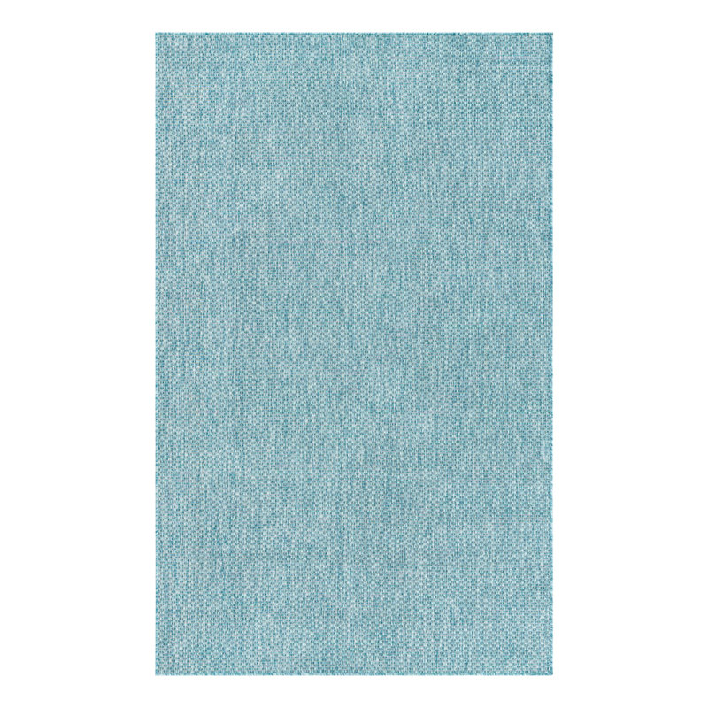 Avaughn Indoor/Outdoor Area Rug, Aqua , Rectangle 9' x 12'2"