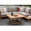 Fuegi Outdoor Patio 4pc FSC Teak and Rope Sectional Seating Set