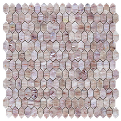 Bond Tile Whisper 11.61" x 11.73" Polished Mini Picket Glass Mosaic Wall Tile (0.94 Sq. Ft. / each)