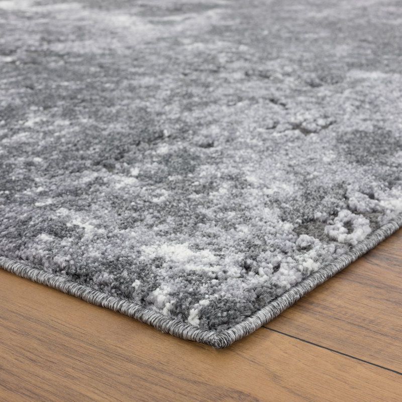 Ellenburg Abstract Dark Gray Area Rug, Rectangle 8' x 10'