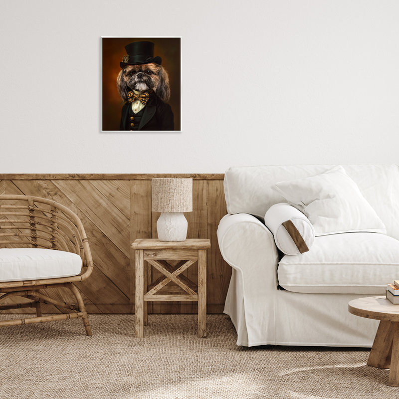 «Aristocratic Pup Portrait», plaque murale par Kelley Parker
