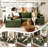 96" Cloud Sectional Couch with L-Shaped Chaise, Corduroy Sectional Sofa with Ottoman, Boneless Couch with Deep Seat in a Box for Living Room, No Assembly Required-1043725403