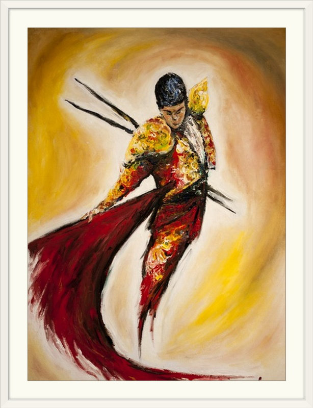 « matador » par marc allante, reproduction d’art, H 24 po x l 17 po x P 1,5 po, Toile