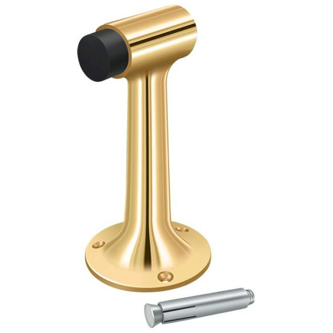 Fixation au sol Deltana DSF600CR003, pare-chocs de 6 po, HD, laiton massif en PVD laiton poli