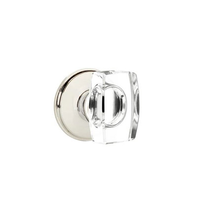Ensemble de mortaise intérieure Emtek Passage avec rosette Watford et bouton de verre Windsor (LH)