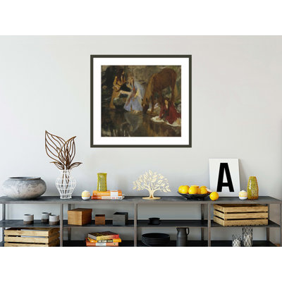 Portrait of Mlle Fiocre in the Ballet La Source" (Portrait de Mlle...E[ugénie] F[iocre]: à propos du ballet "La Source")" by Edgar Degas -Framed Giclee Print