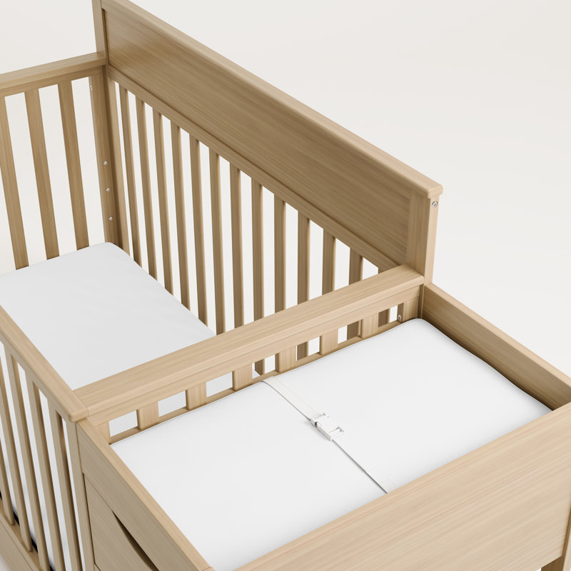 Shiloh 5-In-1 Convertible Crib And Changer, Driftwood