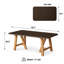 Table de salle à manger rectangulaire d'intérieur / d'extérieur en fibre de béton 78,7 po brun brun moderne