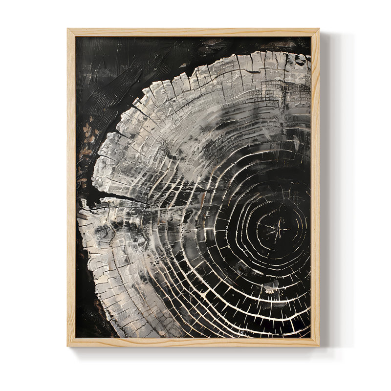 ABSTRACT Series Cxxxxi, reproduction encadrée - bois massif, H 15 po x l 12 po