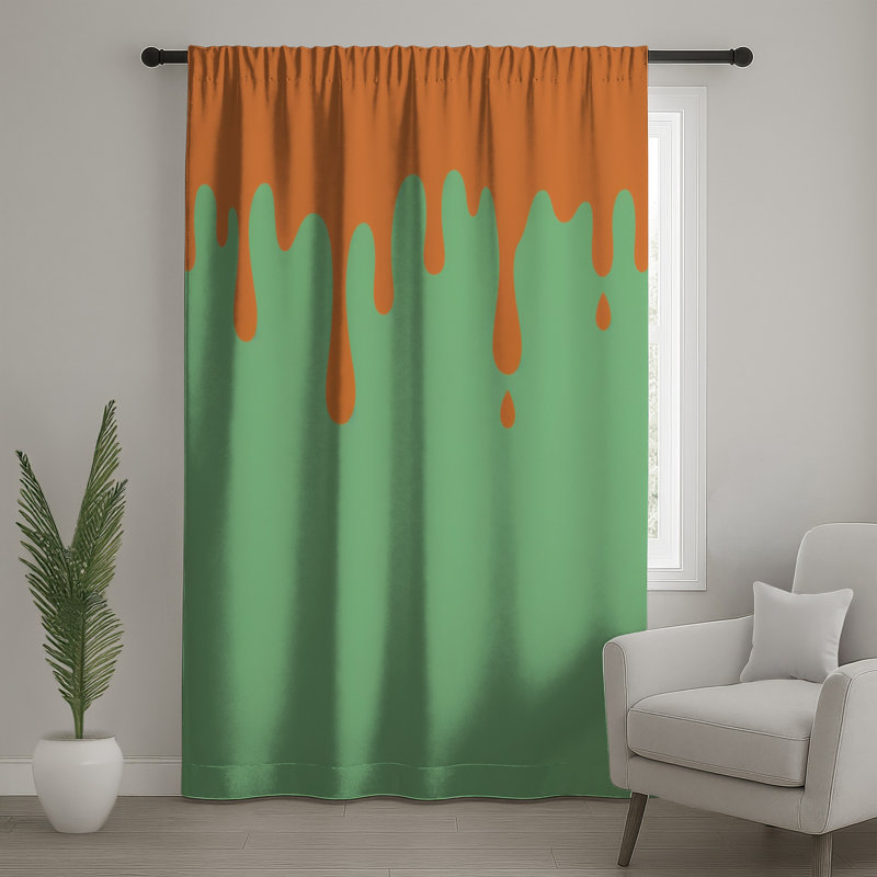 Rideaux et rideaux occultant orange, 50" x 80" - 1 Panel, Blockout
