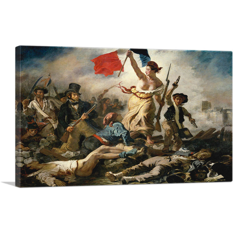 Liberté guidant les gens - Impression, H 12 po x l 18 po x P 0,75 po